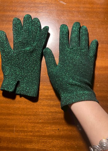 Yeşil Simli Kadın Eldivenleri - Görsel 6