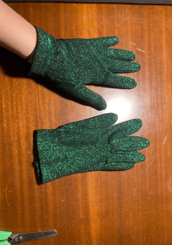 Yeşil Simli Kadın Eldivenleri - Görsel 4