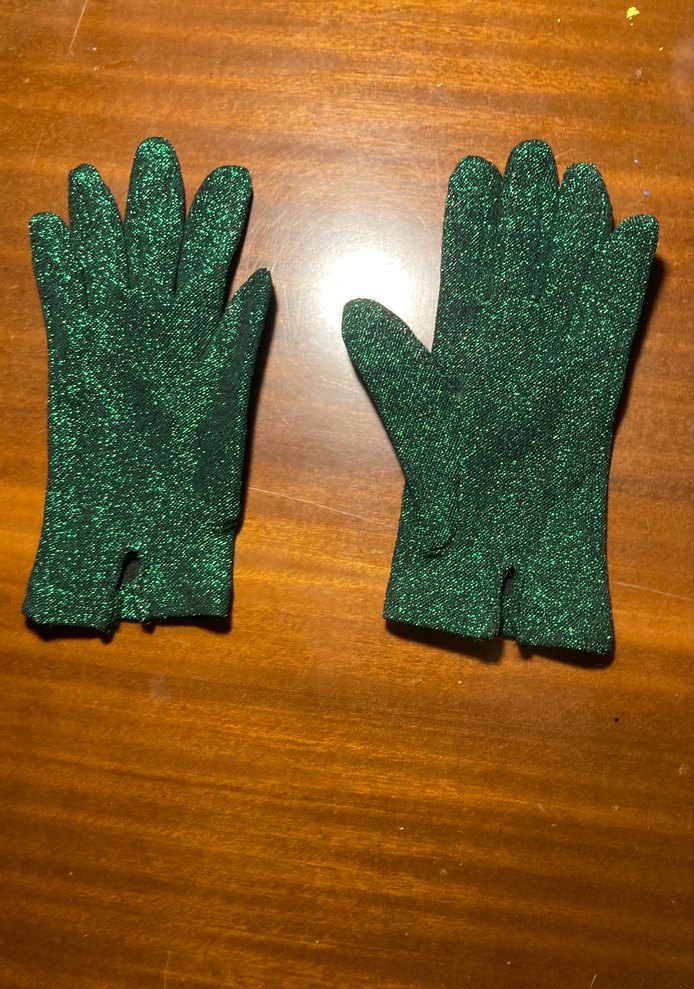 Yeşil Simli Kadın Eldivenleri - Görsel 2