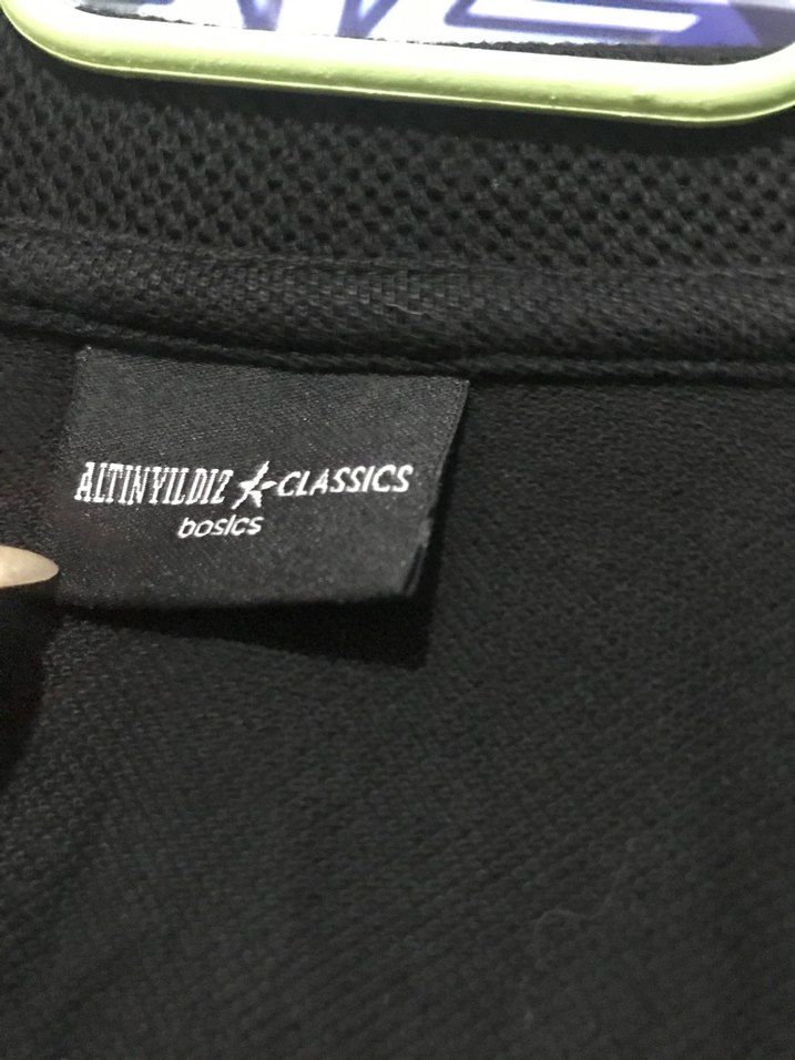 Siyah Loose Fit Polo Tişört - Görsel 2