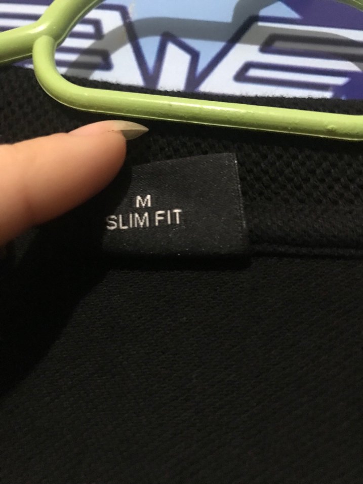 Siyah Loose Fit Polo Tişört - Görsel 3