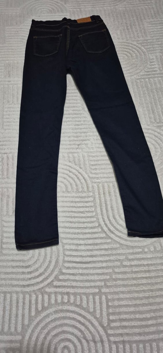 Lacivert Kadın erkek Normal Boy Denim Pantolon - Görsel 2