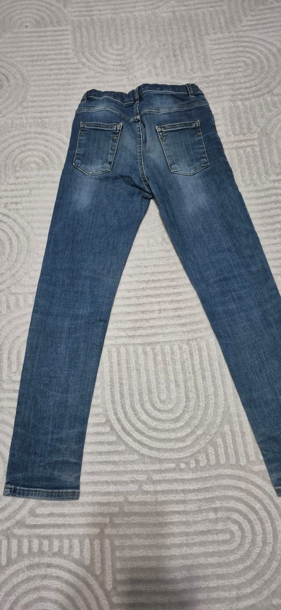 Kadın Erkek Mavi Denim Normal Boy Kot Pantolon - Görsel 2