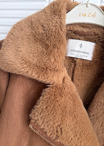 Kahverengi Süet Kürk Detaylı Kadın Ceket - Görsel 5