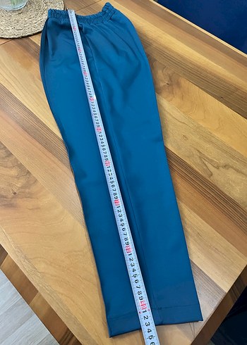 MassimoDonna marka,Petrol mavi kadın havuç kesim scuba pantolon. - Görsel 7