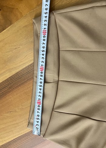 Ön boydan dikişli, şık scuba yüksek bel İspanyol paça pantolon - Görsel 5