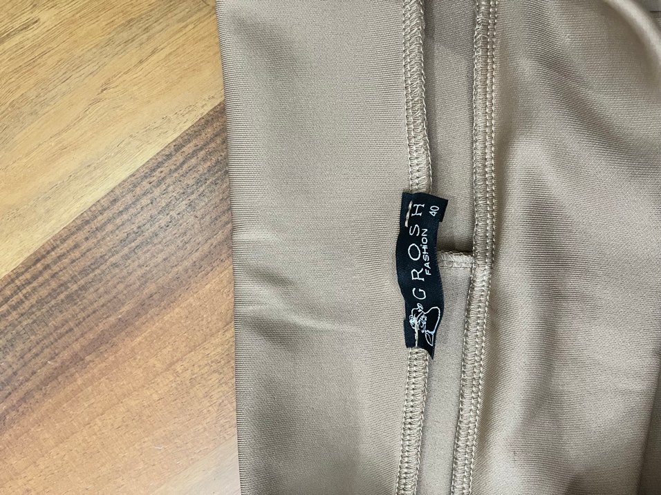 Ön boydan dikişli, şık scuba yüksek bel İspanyol paça pantolon - Görsel 4