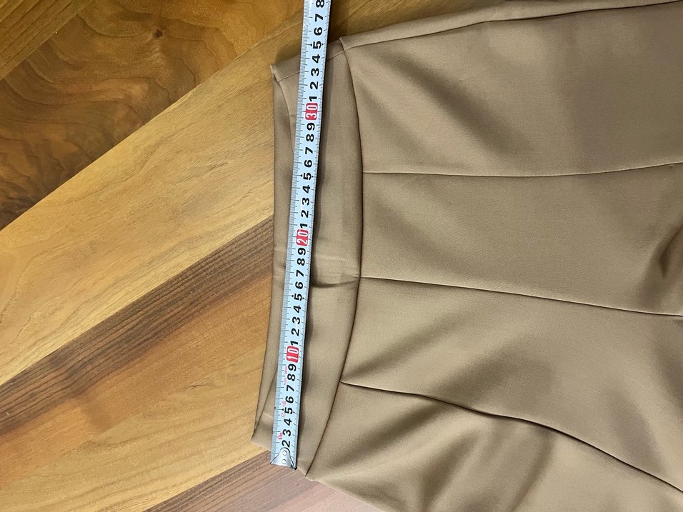 Ön boydan dikişli, şık scuba yüksek bel İspanyol paça pantolon - Görsel 5