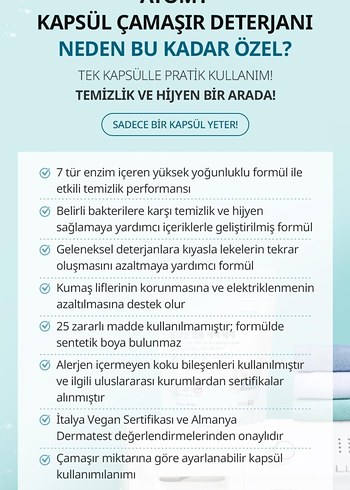 Atomy Kapsül Çamaşır Deterjanı 725g - Görsel 2