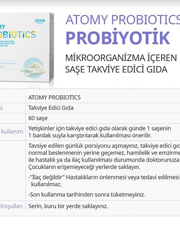 Atomy Probiyotik Takviye Gıda 60'lı Paket - Görsel 2