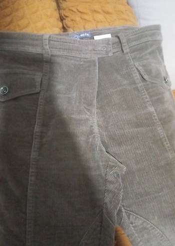 Kadife kapri pantolon - Görsel 3