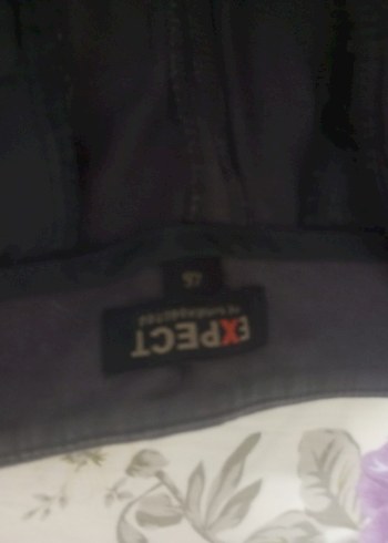 Gri Kemerli Rahat Kesim Keten Kadın Pantolon - Görsel 2