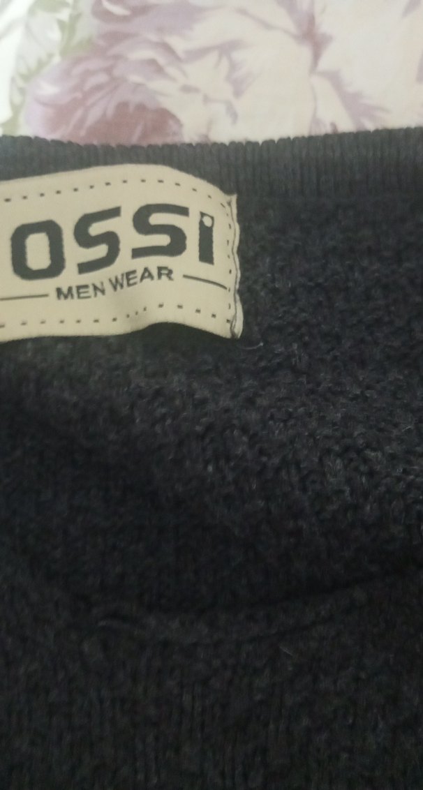 Gri Çizgili Erkek Triko Kazak - Görsel 3