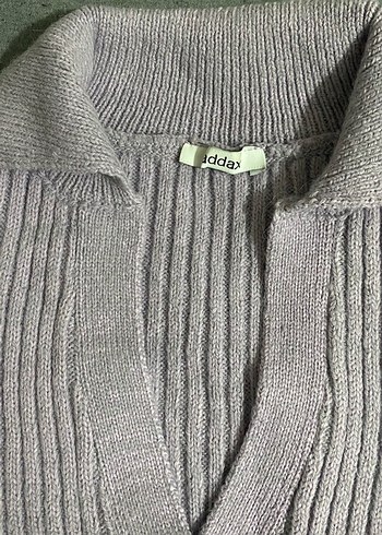 Addax vücuda oturan v yaka lila kazak - Görsel 3