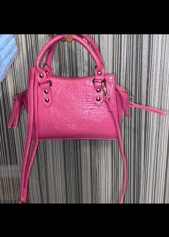 Pembe Deri Kadın Çanta - Görsel 2