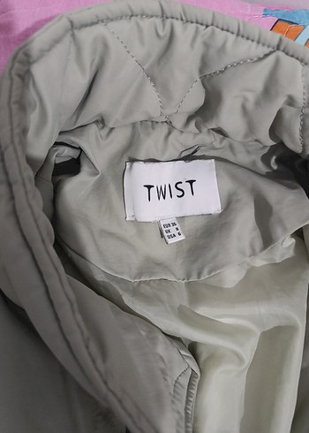 Gri Düğmeli Kadın Midi Mont - Görsel 2