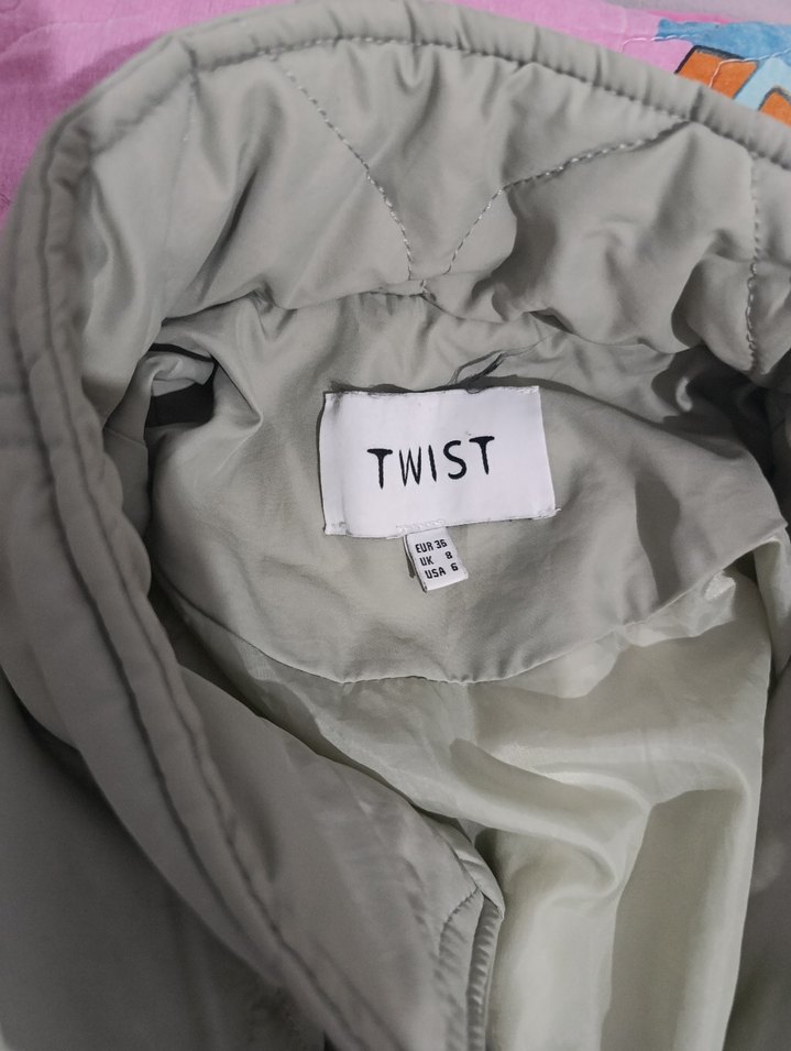 Gri Düğmeli Kadın Midi Mont - Görsel 2