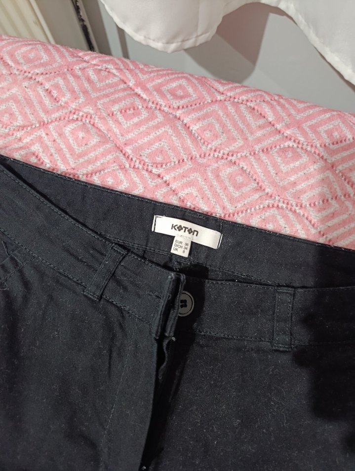 Siyah Kadın Regular Fit Kumaş Pantolon - Görsel 2