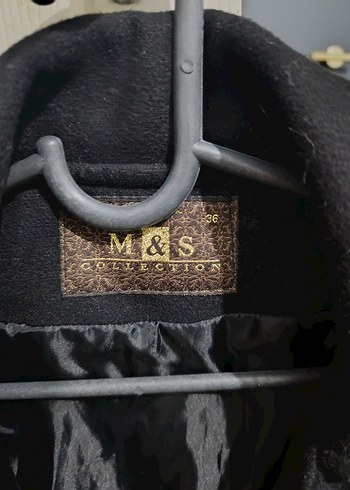 Siyah Çift Düğmeli Kaşe Kaban - Görsel 3