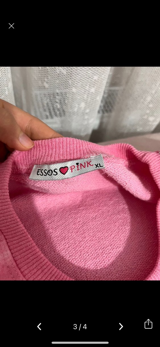 Kızlar İçin Pembe Bağlama Desenli Kapüşonlu Takım - Görsel 2