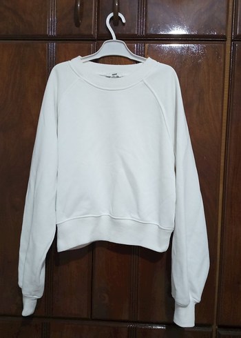 Mavi Beyaz Mini Düğmeli Sweatshirt - Görsel 2