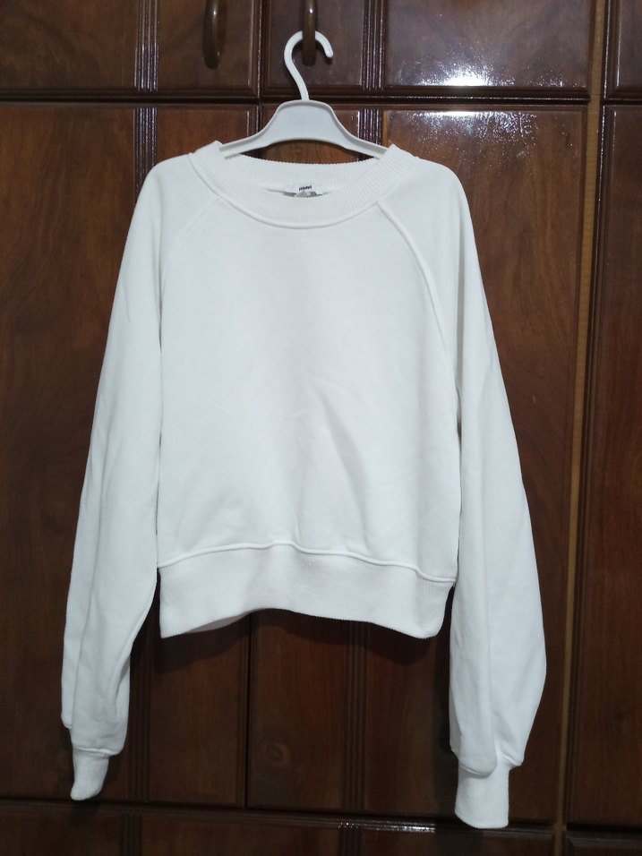 Mavi Beyaz Mini Düğmeli Sweatshirt - Görsel 2