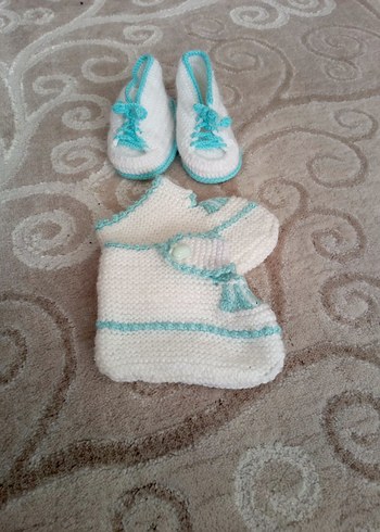 Beyaz Pastel Bebek Önlüğü - Görsel 4