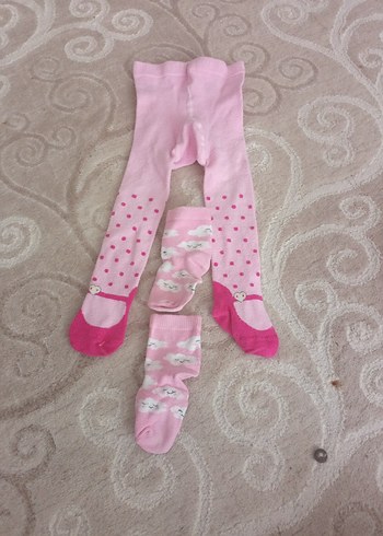 Çocuklar için Renkli Pembe Taytlar - Görsel 6