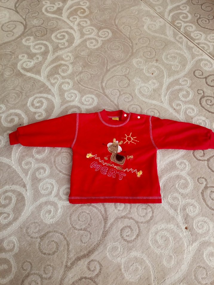 Renkli Baskılı Bebek kazağı - Görsel 2