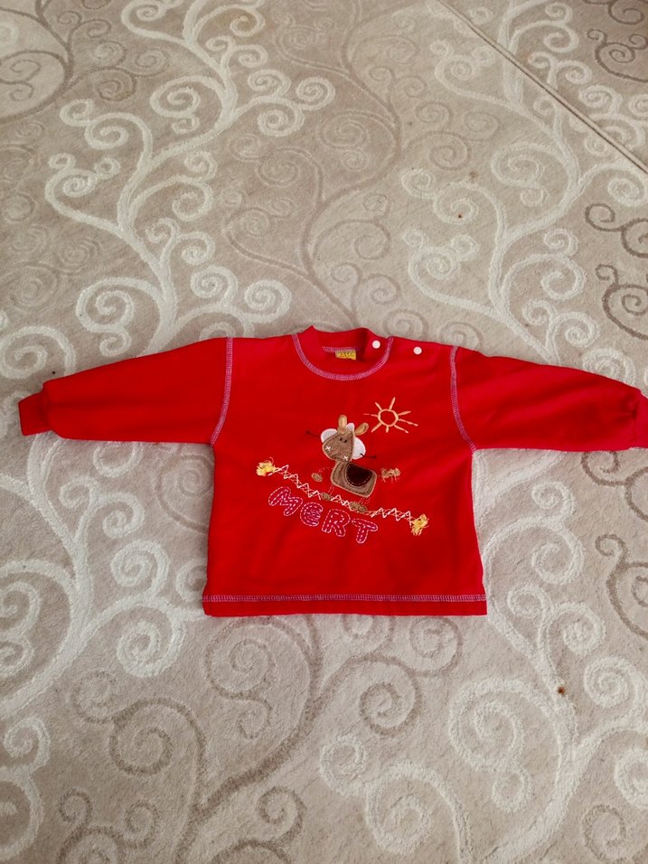 Renkli Baskılı Bebek kazağı - Görsel 3