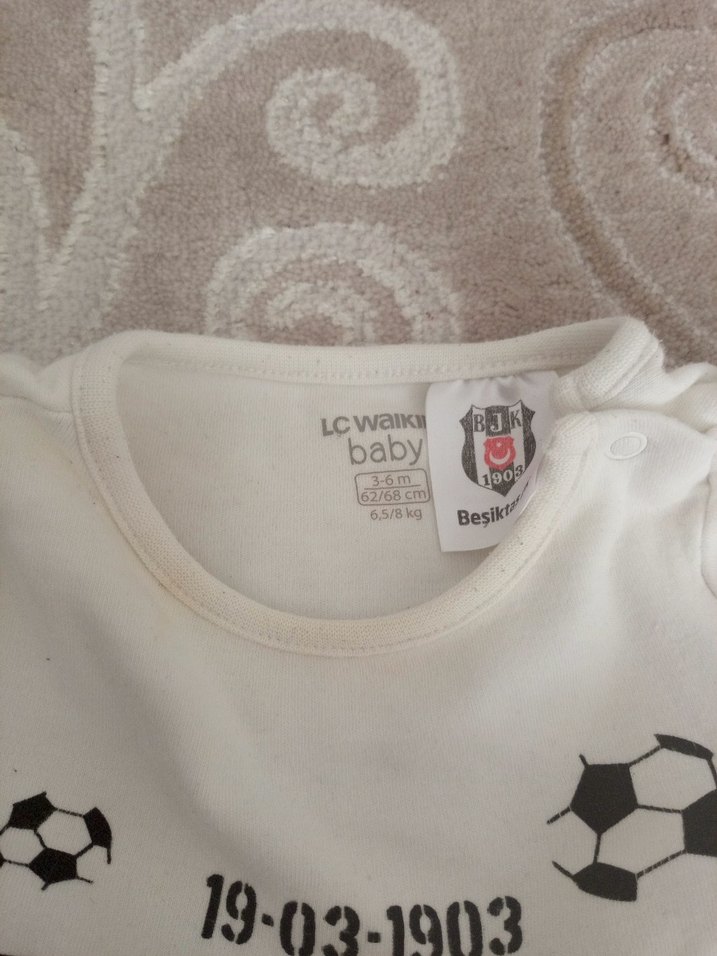 Beşiktaş Uzun Kollu Bebek Body - Görsel 4