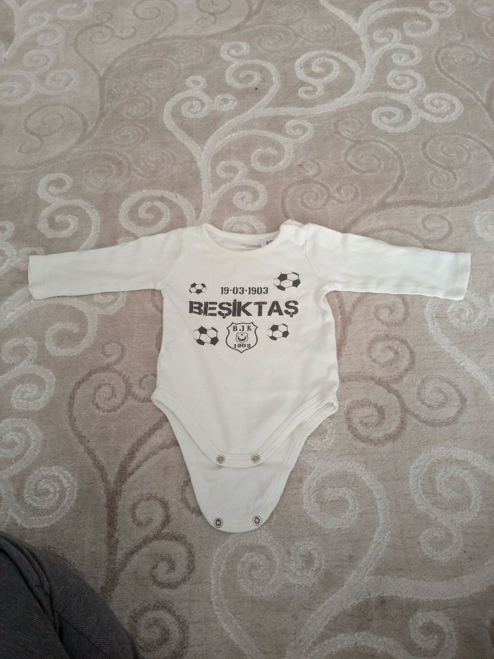 Beşiktaş Uzun Kollu Bebek Body - Görsel 2
