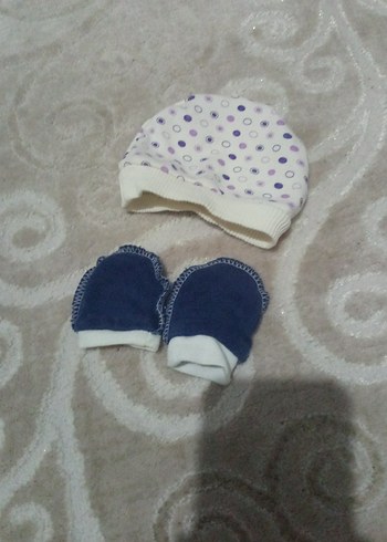Bebek Şapka ve Eldiven Seti - Görsel 4