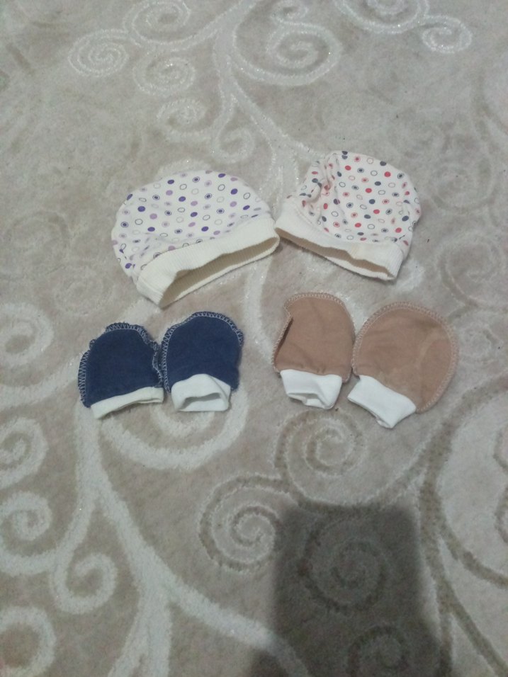 Bebek Şapka ve Eldiven Seti - Görsel 5