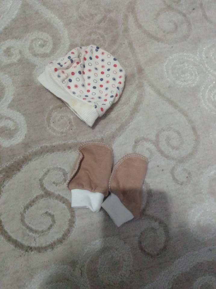 Bebek Şapka ve Eldiven Seti - Görsel 2