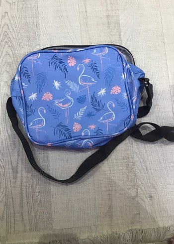 Renkli Desenli Mavi Bebek Çantası - Görsel 2