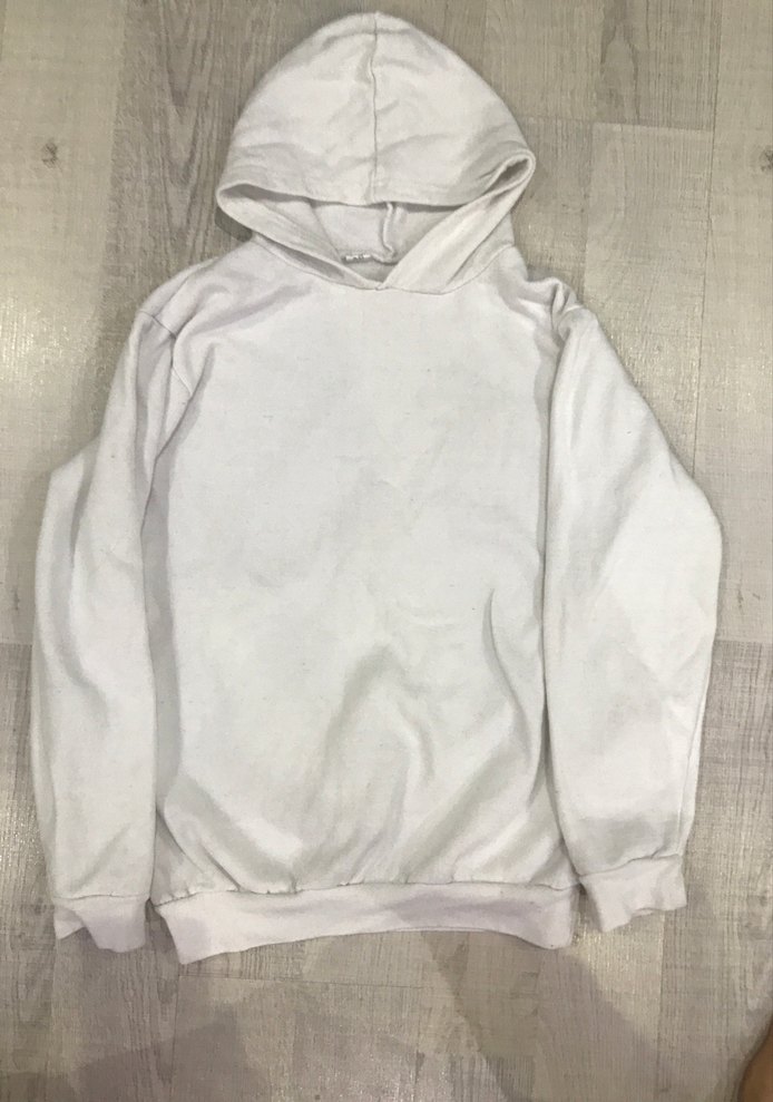 Beyaz Kapüşonlu Kadın Sweatshirt - Görsel 2