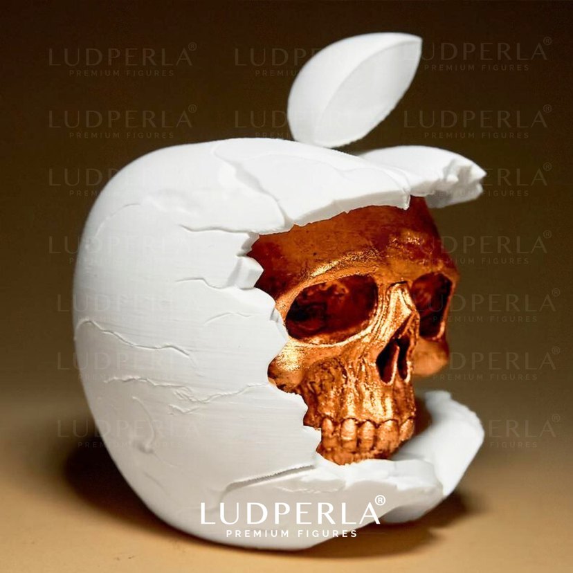 Altın Renkli Kafatası Tasarımlı iPhone Kılıfı - Görsel 2