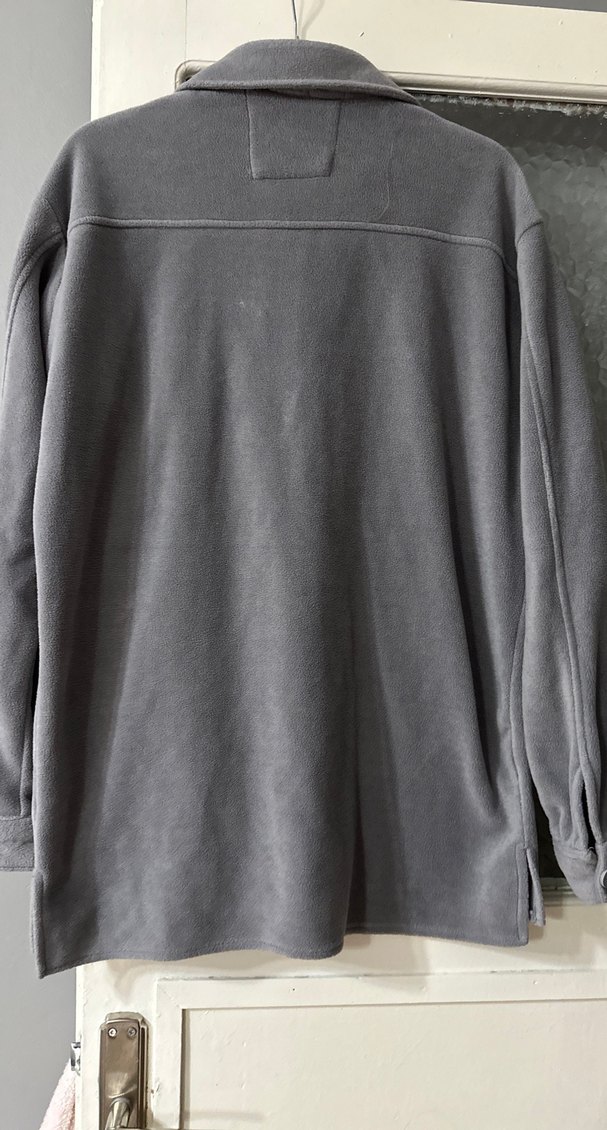 Gri Düğmeli Erkek Polar Gömlek - Görsel 4