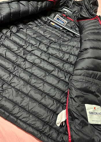 Orjnal ürün Erkek Siyah Fermuarlı Kapüşonlu Mont - Görsel 9