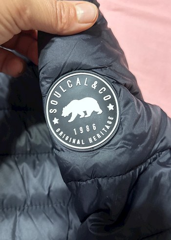 Orjnal ürün Erkek Siyah Fermuarlı Kapüşonlu Mont - Görsel 4