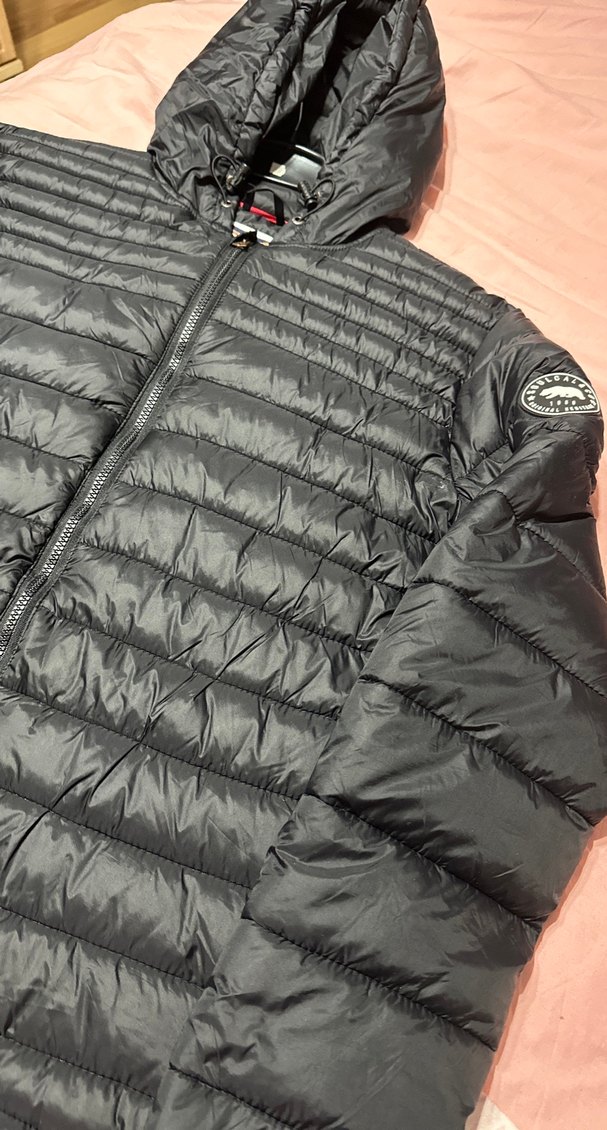 Orjnal ürün Erkek Siyah Fermuarlı Kapüşonlu Mont - Görsel 2