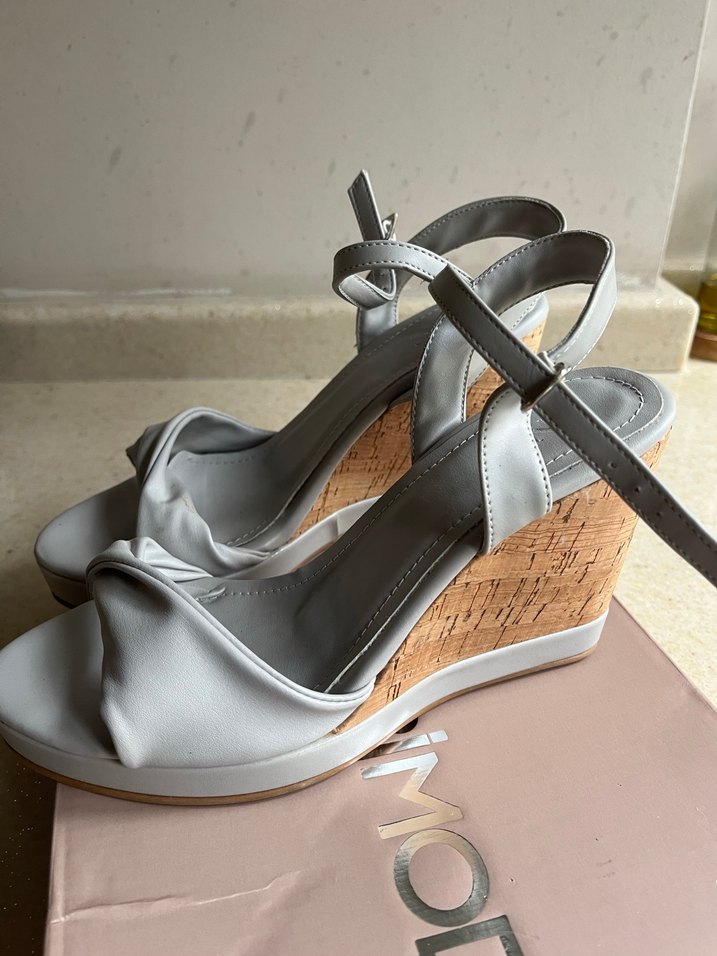 İnci Gri Dolgu Topuklu Kadın günlük Ayakkabı - Görsel 2