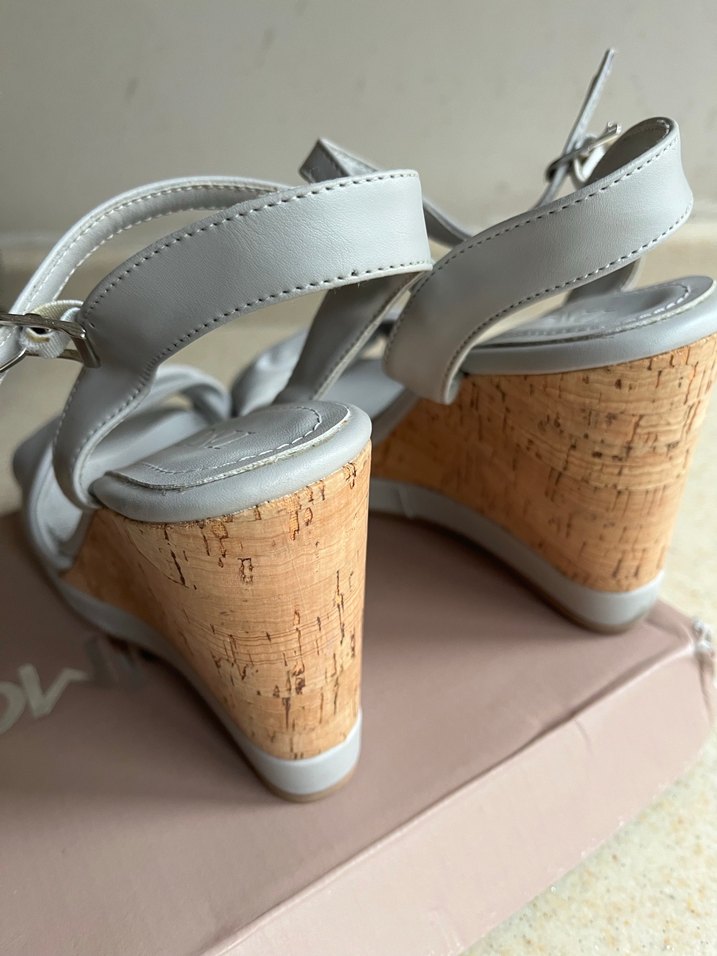 İnci Gri Dolgu Topuklu Kadın günlük Ayakkabı - Görsel 4