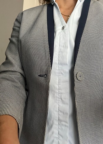 Journey ceket ekose mavi - Görsel 3