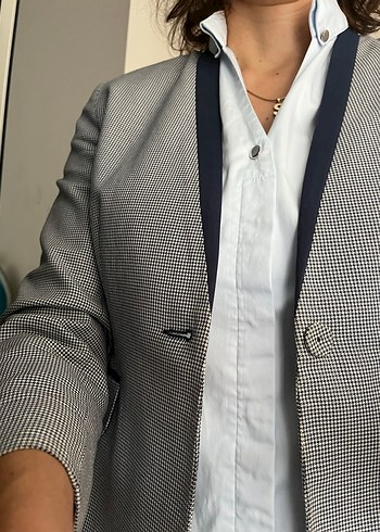 Journey ceket ekose mavi - Görsel 2