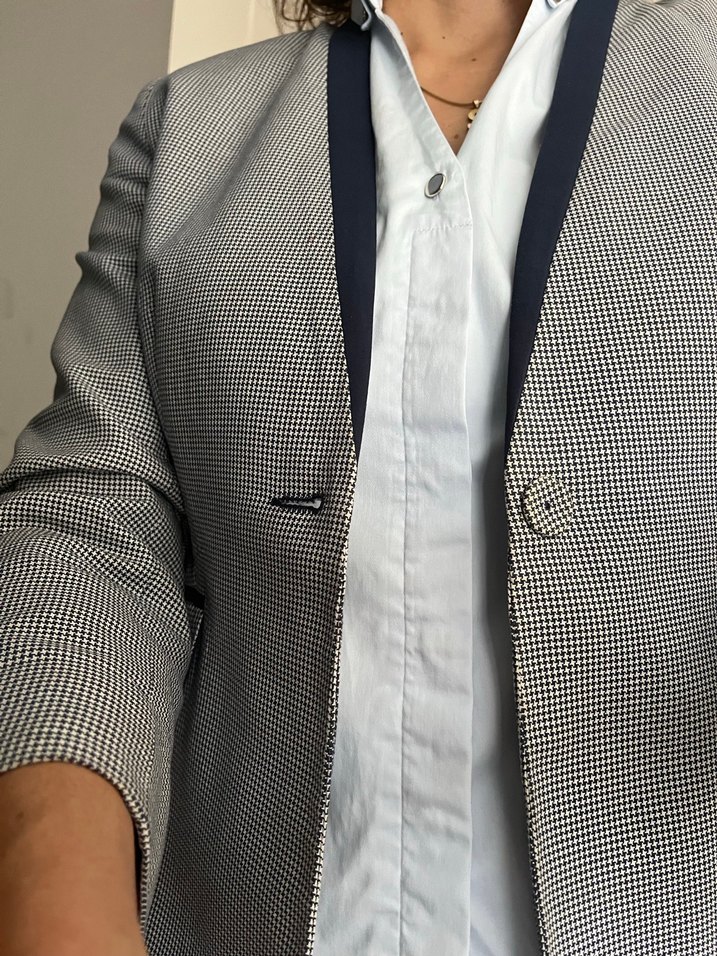 Journey ceket ekose mavi - Görsel 3