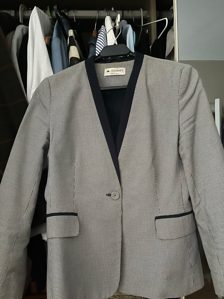 Journey ceket ekose mavi - Görsel 5