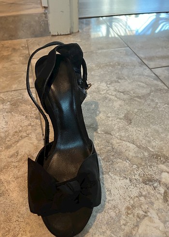 Mango Kemerli Siyah Platform Topuklu Kadın Ayakkabı - Görsel 2