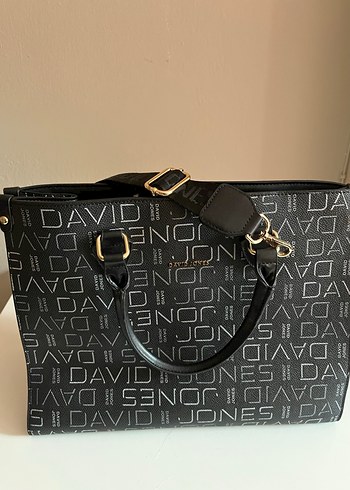 David Jones Siyah Baskılı Deri Kadın Çanta - Görsel 3